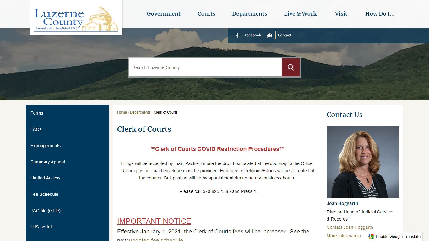 Clerk of Courts | Luzerne County, PA